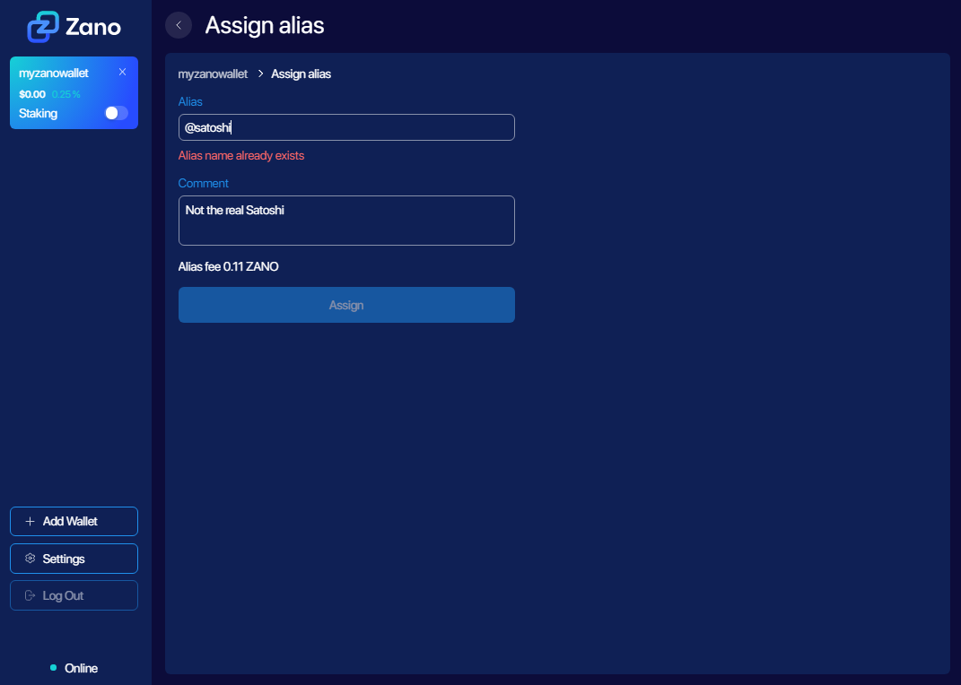 alt alias-registration